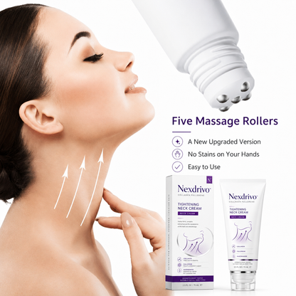 ✨ Nexdrivo™ Instant Neck Lift Cream  — 🧴 Infused with Retinol & Hyaluronic Acid | Firms the Neck, Reduces Wrinkles & Double Chin